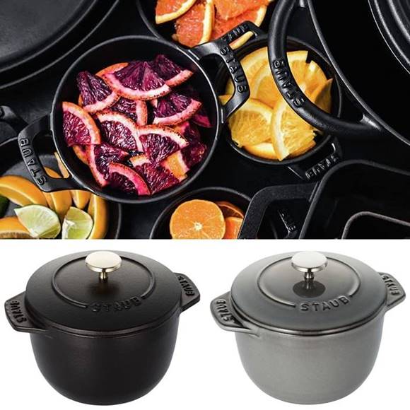 ストウブ鍋 ココット フレンチ オーブン キャストアイロン 鍋 蓋付 約0.7L Staub Cast Iron 0.75qt Petite French Oven IH対応 小さな土鍋 フランス鍋 丸鍋 小鍋 鍋料理｜akt8 店