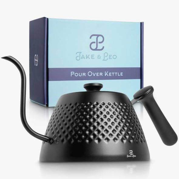 喫茶店湯わかし グースネック 湯わかし ティーポット 1L ヤカン 黒いこと Jake \u0026 Leo Premium Stylish Modern Design Gooseneck Kettle 湯わかし