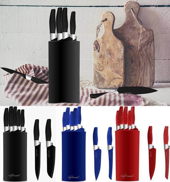 キッチンナイフスタンドセット キッチンナイフ7点セット スタンド付 包丁セット 刃物 シェフイセンシャル Chef Essential 7 Piece Knife Block Set｜akt8 店