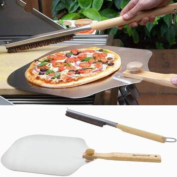 【楽天市場】ピザクラフト ピザピール ピザスコップ 折りたたみハンドル ステンレス ブラシ付 Pizzacraft Pizza Oven