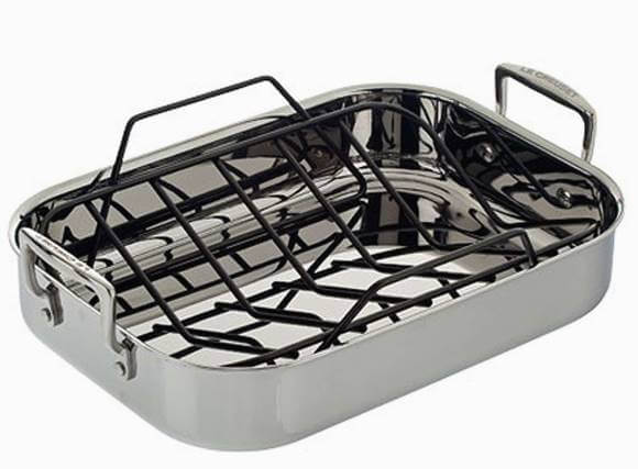 ルクルーゼ ステンレス ロースターパン 約３７×２７ｃｍ Le Creuset Stainless Steel Roaster, 14.5x 10.75inch