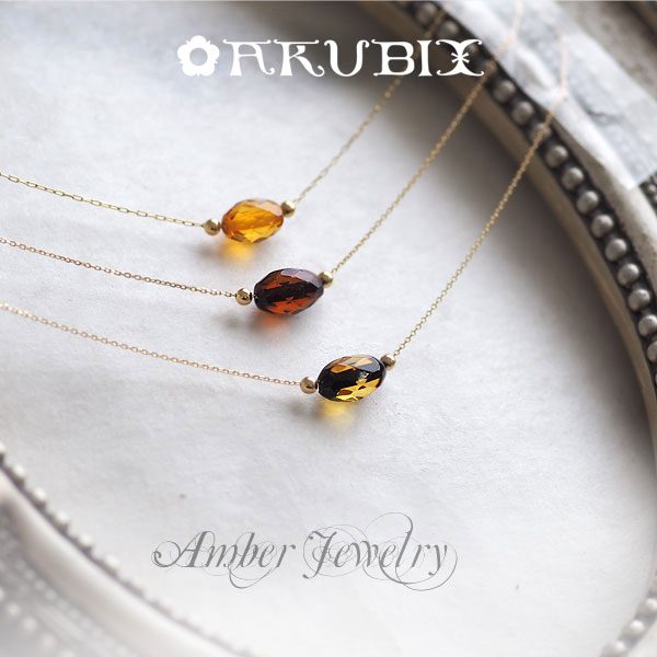 楽天市場】【天然琥珀チェーンネックレス】バルティックアンバー