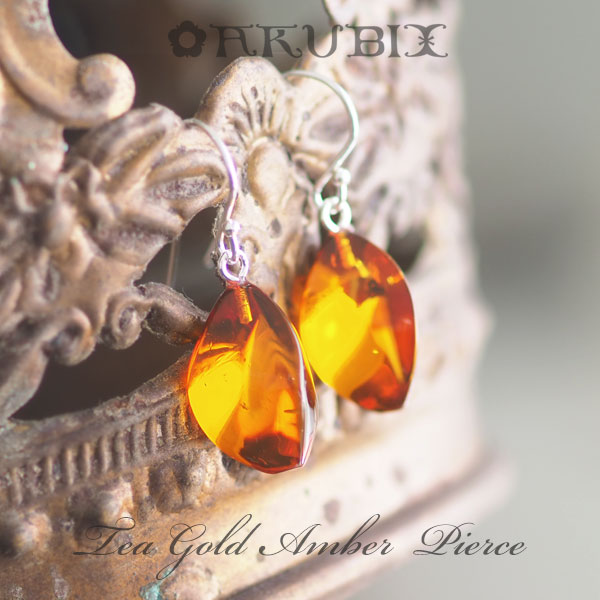 楽天市場】【バルト海の琥珀】ロイヤルアンバー シルバーピアス