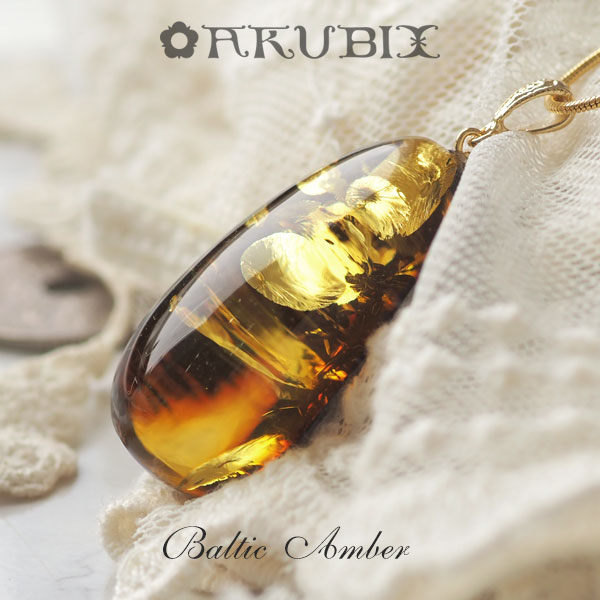 楽天市場】【バルト海の琥珀】ペンダント オレンジゴールドアンバー