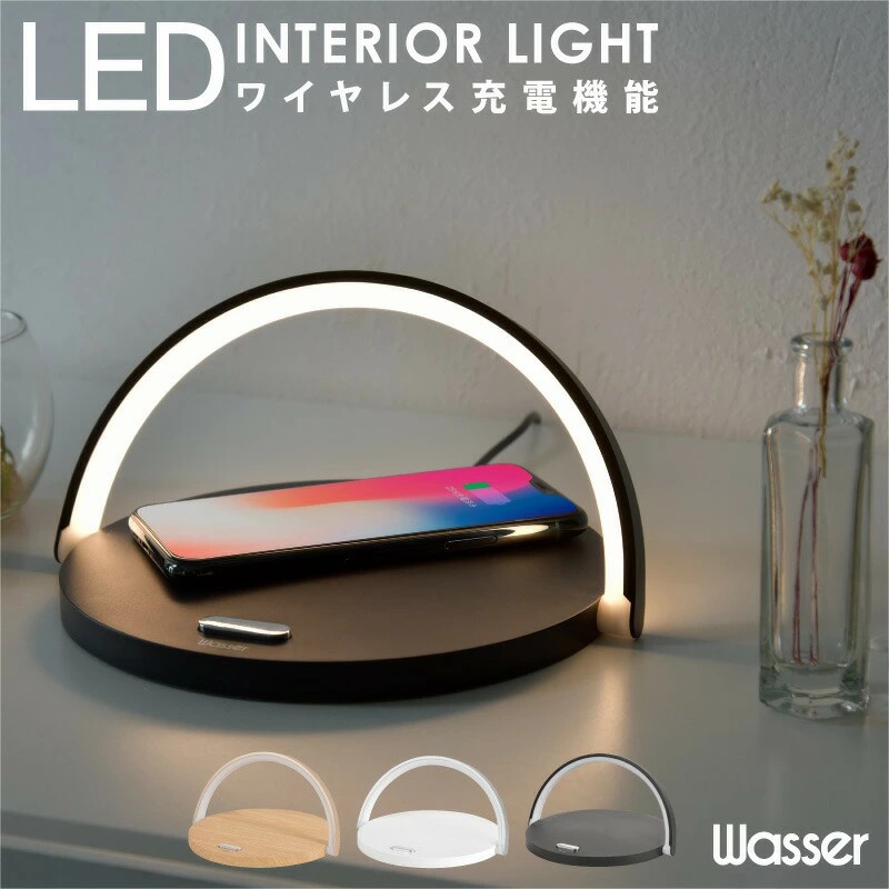 COOWOO ワイヤレス充電器 LEDナイトライト付き タッチ3段階調光 sendaizuihouen-store_als-vn003