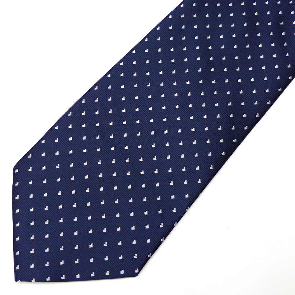 新品◆Penguin◆ネクタイ　ナロータイ　花柄　ボタニカル　ネイビー　水色 ne167-1.jpg