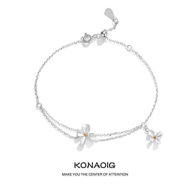 花モチーフ シルバーブレスレット Rosalind ロザリンド フラワーモチーフブレスレット