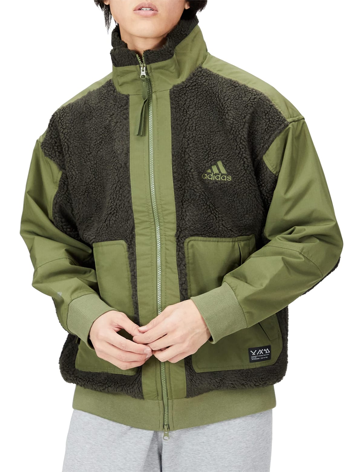 adidas(アディダス) ジャージトップPRSVE バッジ オブ スポーツ シェルパジャケット UW071メンズ