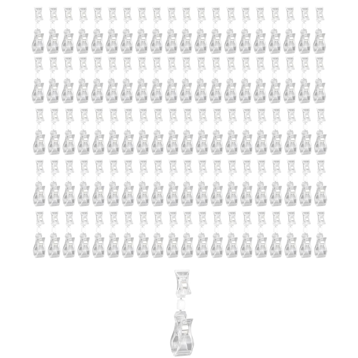 ポップクリップ クリップホルダー 高さ11cm 両端360度回転 価格表示・値札・展示用 透明