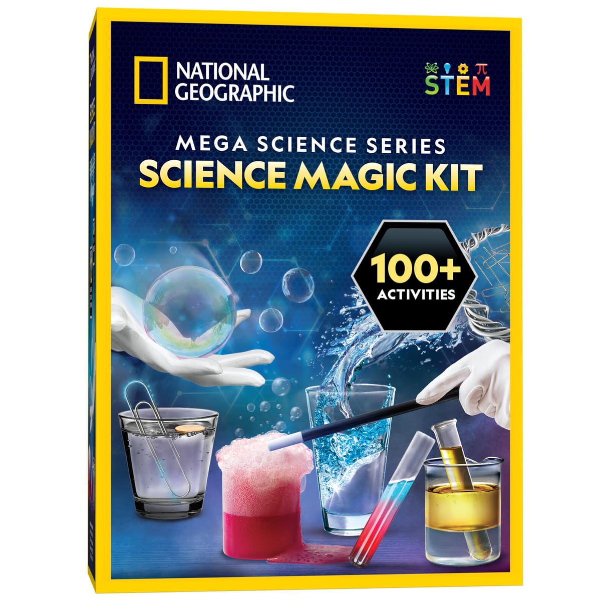 NATIONAL GEOGRAPHIC Magic Chemistryセット - 科学で驚くほど簡単なトリックを実行し、白い手袋と魔法の杖で魔法のショーを作りましょう。男の子と女の子のための素晴らしいSTEM学習科学ギフト