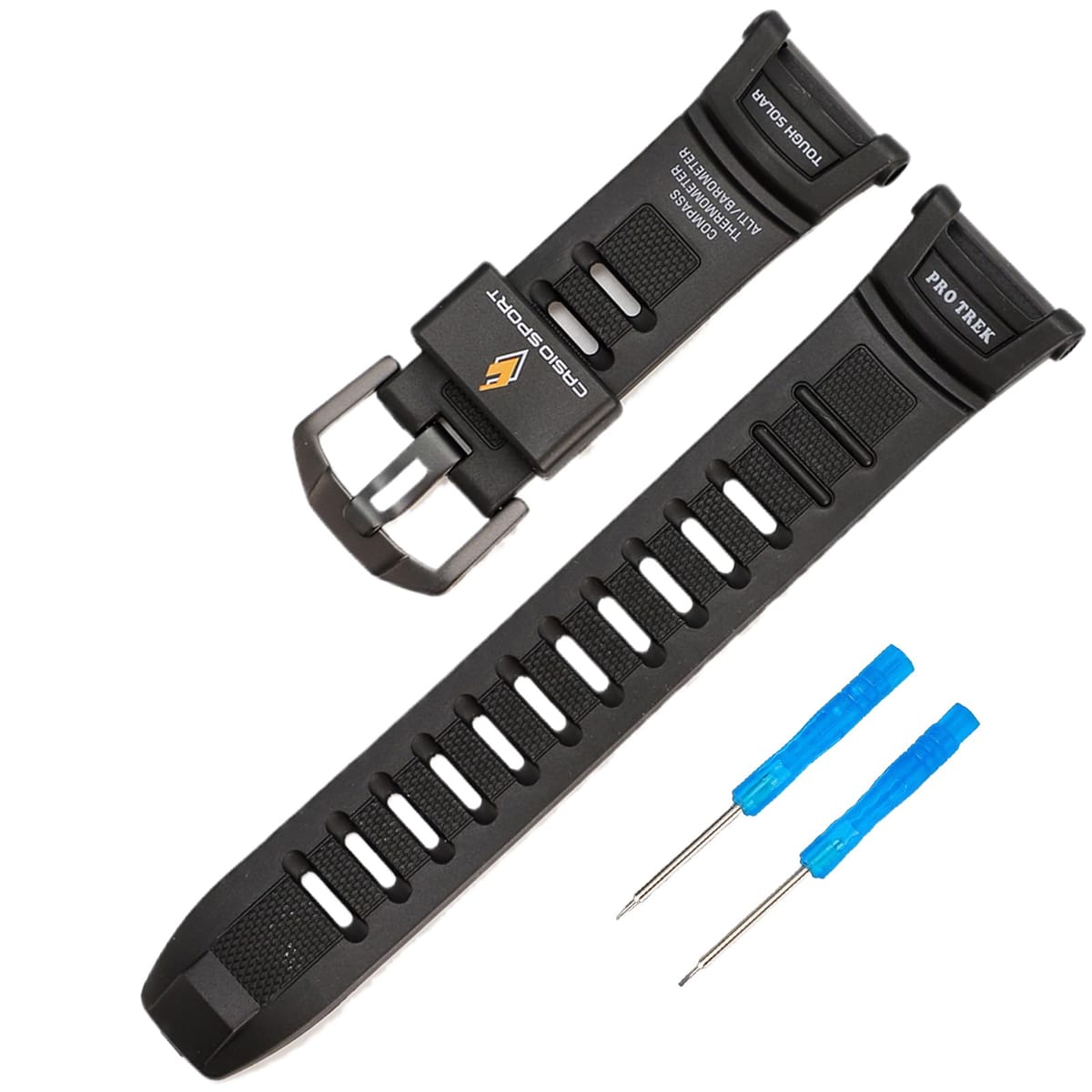 Casio Protrek PRG-130-1V | PRW-1500-1V | PRW-1500J-1 | PRW-1500J-1? 男女兼用 腕時計アクセサリー 18mm 交換用 樹脂製