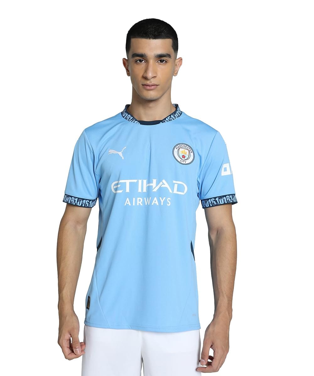 [ピューマ] 蹴球/フットサル 使用許可プルオーバー MCFC HOME ティーシャツ 写し物 メンズ L メンズ サキソフォン青碧