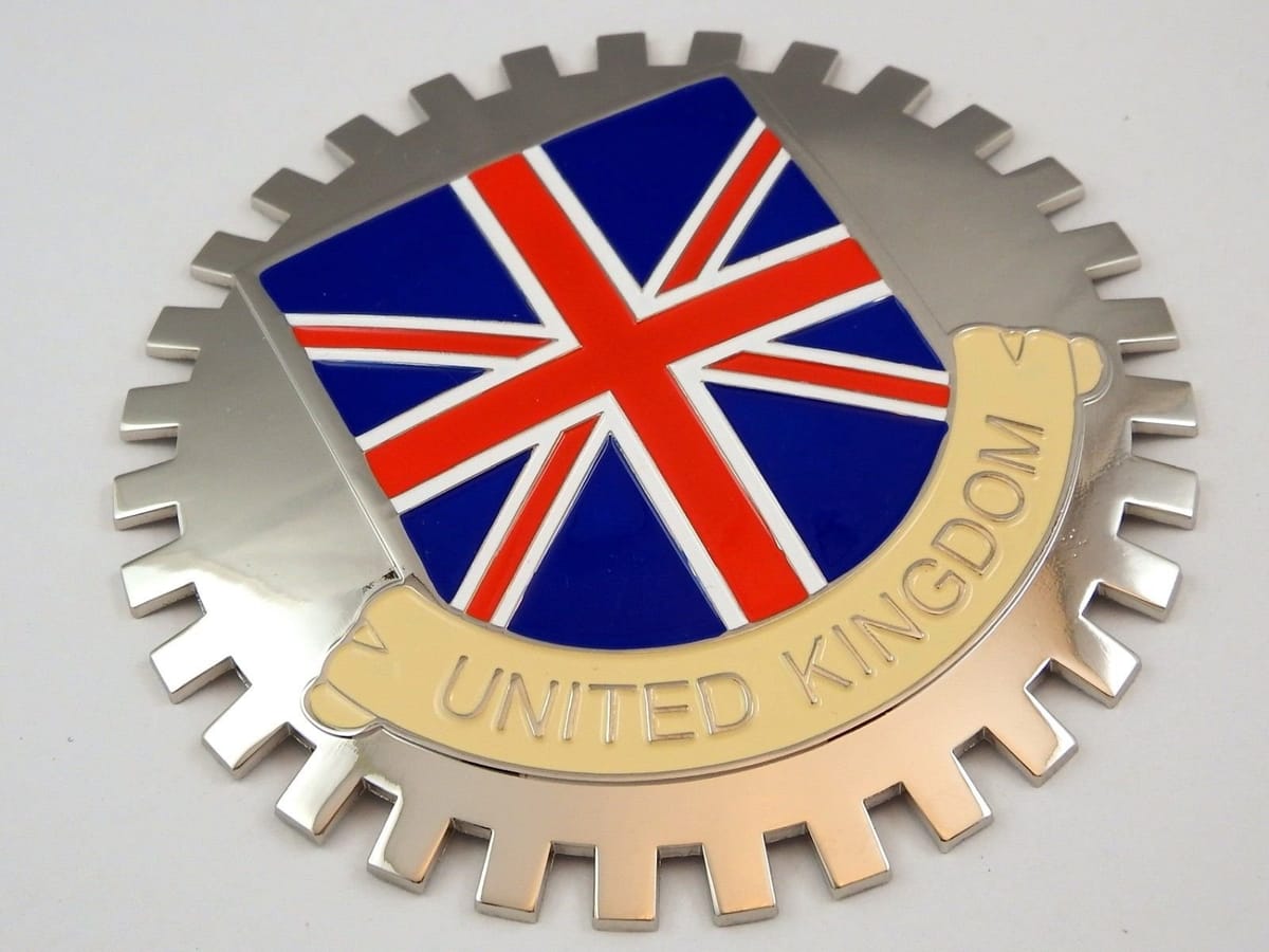 Car Chrome Decals イギリス グリルバッジ 車 トラック グリルマウント イギリス国旗