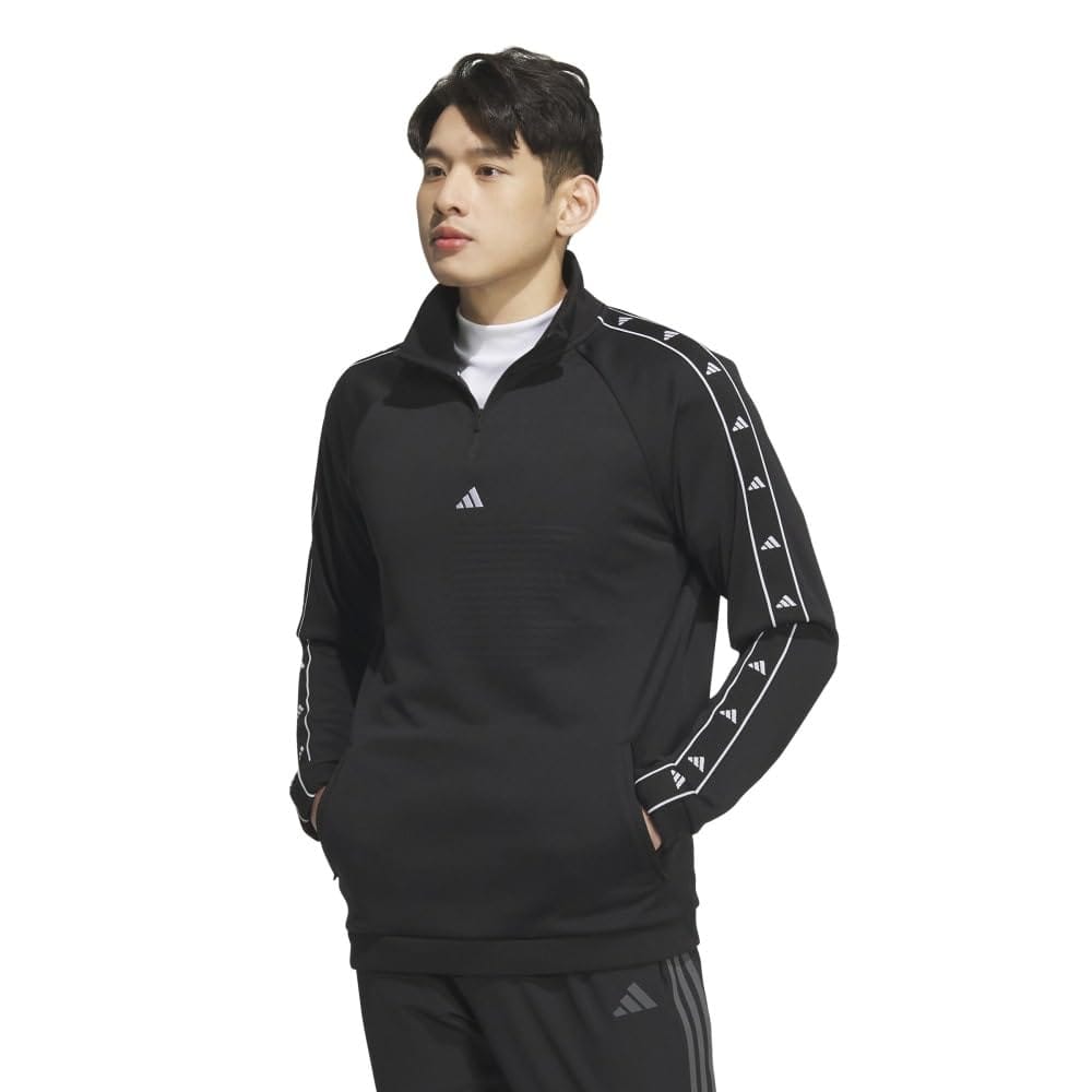 adidas Golf(アディダスゴルフ) ゴルフジャケット保温 フリース アーカイブ デボスグラフィック ハーフジップ長袖ジャケットユニセックス大人