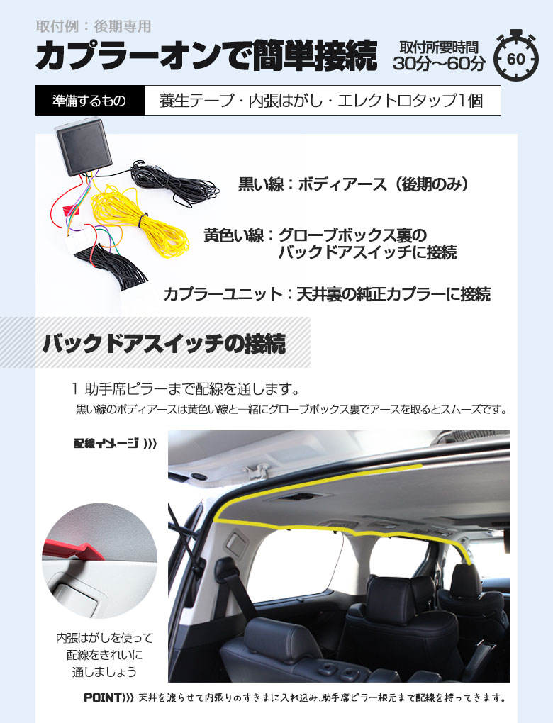アフターセール開催中 18日9 59まで トヨタ ヴェルファイア アルファード 30系 前期 後期 パワーバックドアオープンキット シェアスタイルgav K Pt Boundarycapital Com