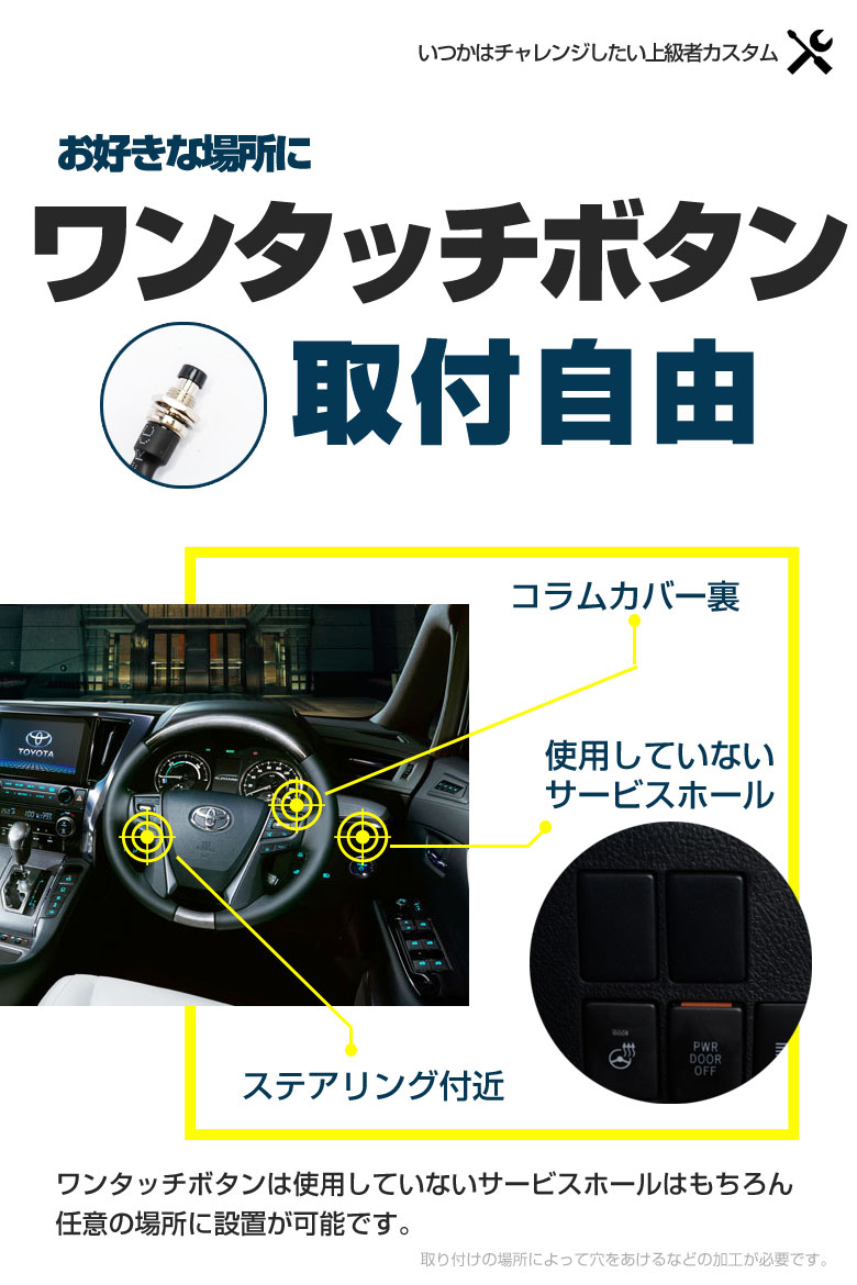 楽天市場 11日01 59 最大48倍 サンキューホーン サンキューハザード キット 12v車専用 ワンタッチスイッチ付き ホーンパターン変更機能 Diy クラクション カスタム ドレスアップ 汎用品 便利機能 Gav アルヴェル専門店g A V