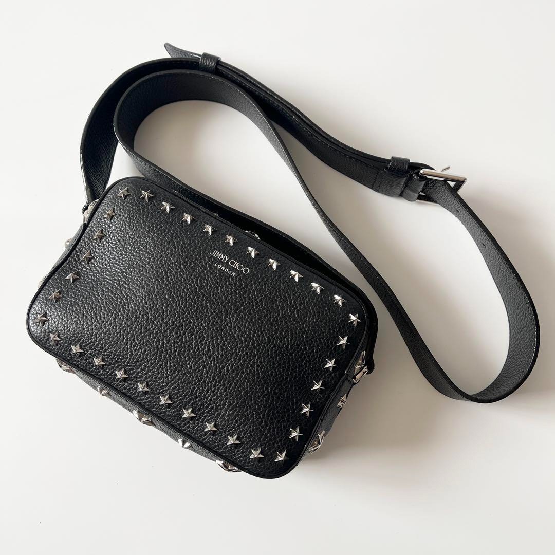 【未使用級】JIMMY CHOO PEGASI シルバー CAMERA BAG 1009031_1.jpg