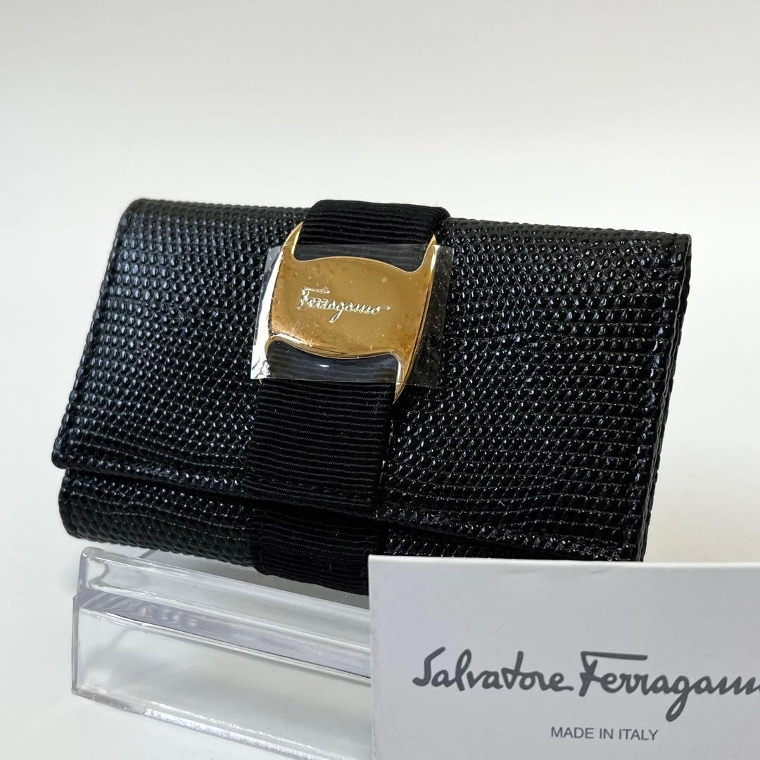 楽天市場】FERRAGAMOフェラガモ 6連キーケース レディース メンズ 黒