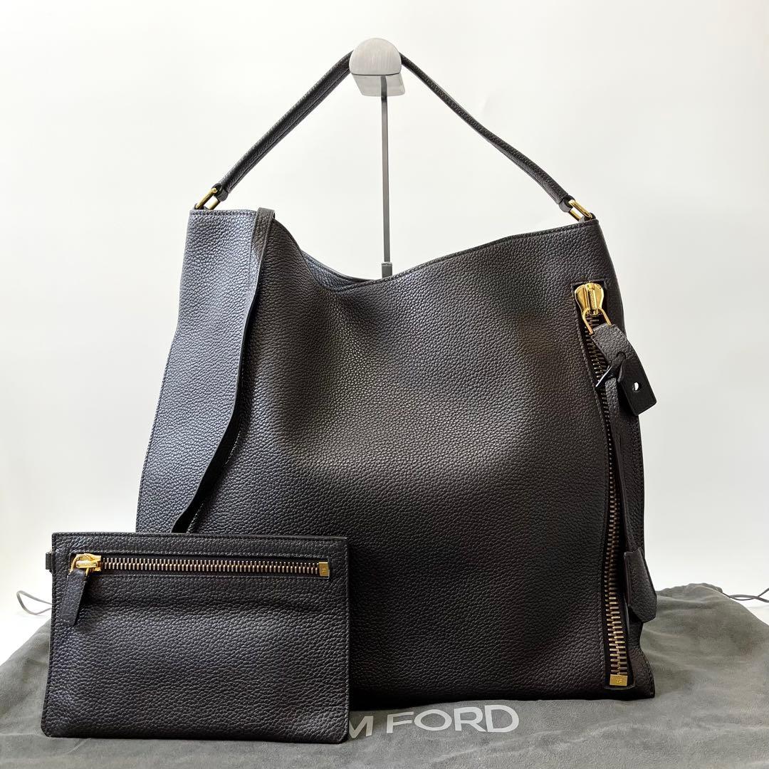 TOM FORD トムジェラルド・r・フォード ALIX HOBO アリックス ホー洋弓 ショルダーバッグ なめし革 赤銅色 肩かけ 【中古】