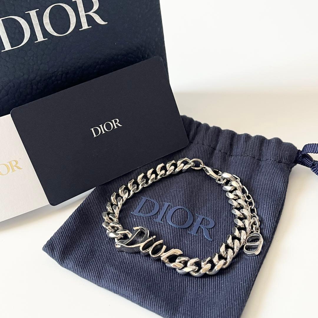 Christian Dior　クリスチャンディオール　リボン　チェーンリンク　ブレスレット　シルバー　22AW　【中古】 30,420円