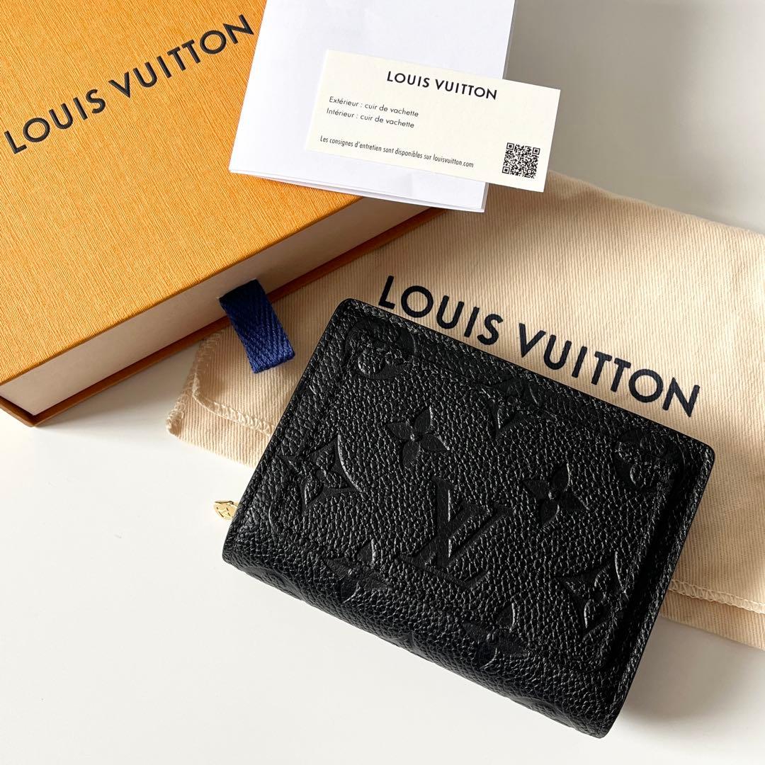 LOUIS VUITTON ルイヴィトン ポルトフォイユ クレア モノグラム アン工業プラント 二つ折り金入れ なめし革 ノワール コンパクトウォレット M80151 【中古】