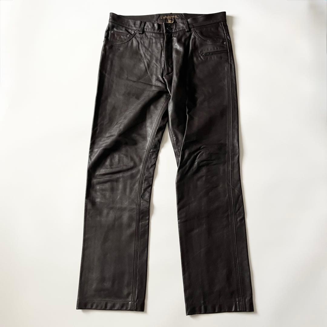 LOUIS VUITTON　ルイヴィトン　レザーパンツ　牛革　オールレザー　ブラウン　54サイズ　XL～3L相当　メンズ　【中古】｜Ala Vintage Shop