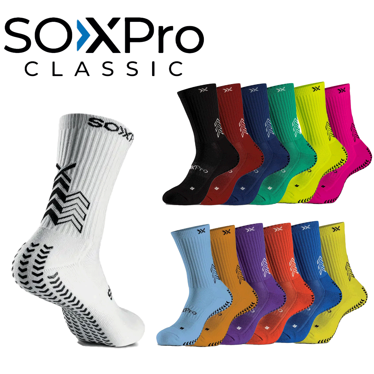 森岡薫着用※ SOX-PRO-CLASSIC ギアエックス グリップソックス 滑り止め グリップ サッカー フットサル ラグビー スパイク タビオ  アクティバイタル 海外サッカー セリエA プレゼント ギフト ずれない 滑らない 靴下 サッカーソックス ゴルフ 人気を誇る