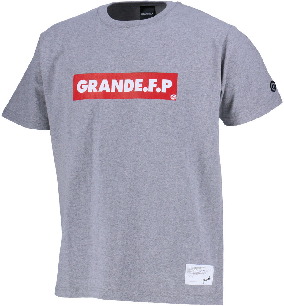GRANDE(グランデ) グランデ.F.PプリントTシャツ半袖グレー ブラック 黒 (hrn-gfpe200003-1409) Tシャツ サッカー フットサル