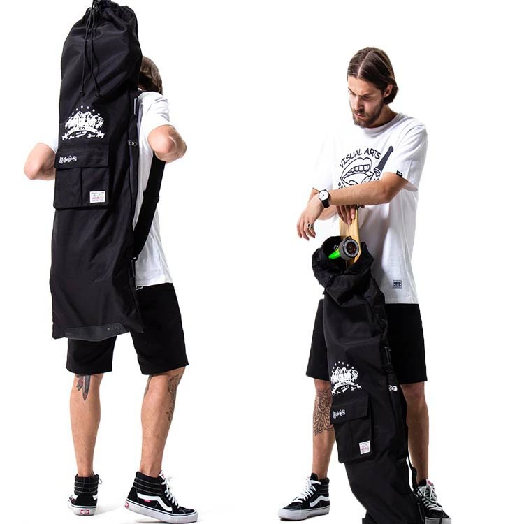 long board bag ロングスケードボード　バッグ　ロングスケードボード　ケース　スラッシャー ボードケース おしゃれ かっこいい 大きいサイズ　 スケボー スケボーケース　持ち運び ショルダーバッグ ブランド　黒　スケーボー