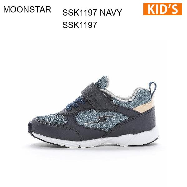 ムーンスター MOONSTAR スーパースター SUPERSTAR SSK1197　ネイビー　キッズ ジュニア シューズ スニーカー 正規品