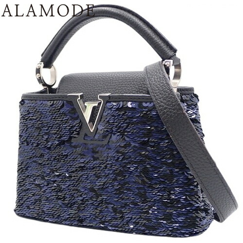 [ Louis Vuitton] トリヨンレザー カプシーヌ MINI ガレ 2WAY ルイヴィトンカプシーヌ MINI ノワール ゴールド金具 レディース