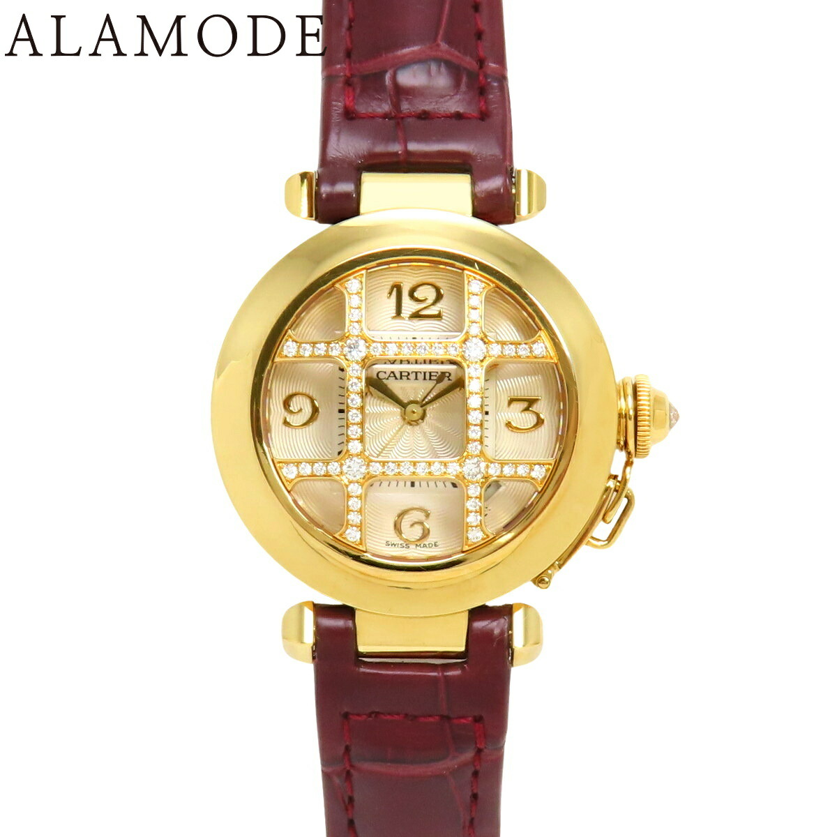 ✅純正品 オマケ付✅Cartier パシャ用ベルト　　　　K18／カイマン素材⭐️ ✓純正品 オマケ付✓Cartier パシャ用ベルト K18／カイマン素材