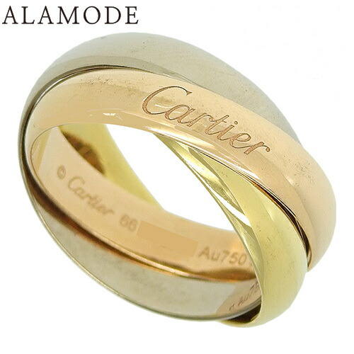 カルティエ トリニティリング Au750 ダイヤモンド 9.5号 Cartier - カルティエ トリニティリング ダイヤ ダイヤモンド