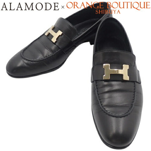 楽天市場】【エルメス】Hermes モカシン ヒッチ レザー ローファー