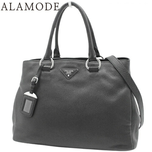 楽天市場】【新品同様】プラダ 【PRADA】メタルロゴ トート