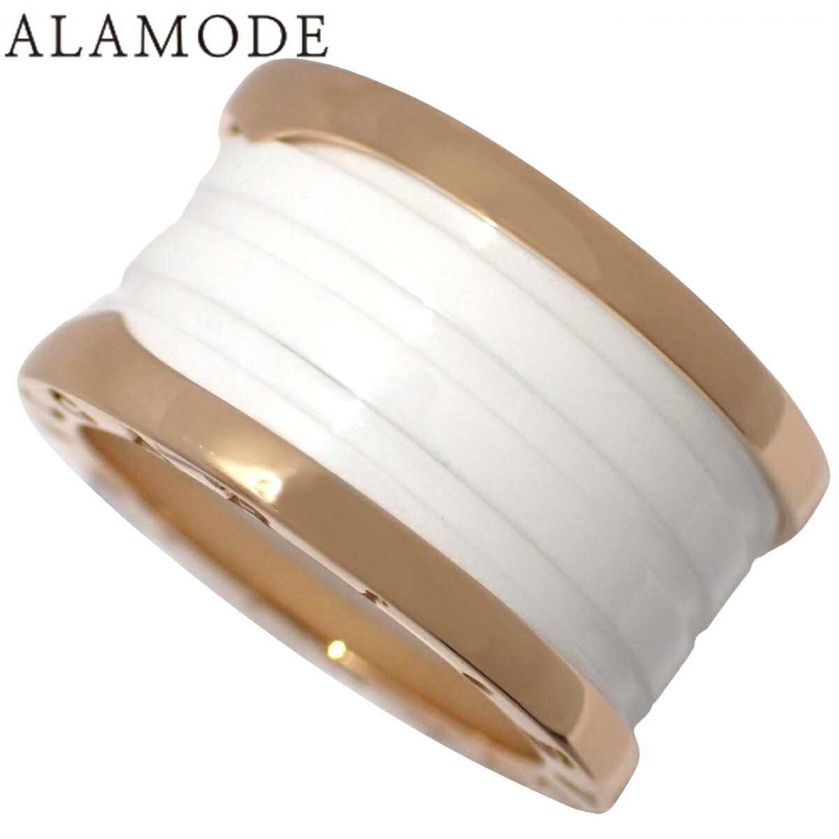 【BVLGARI】18Kホワイトゴールド☆ ビー・ゼロワン リング BVLGARI ブルガリ ビー・ゼロワン リング 指輪 8.5号 18金 K18