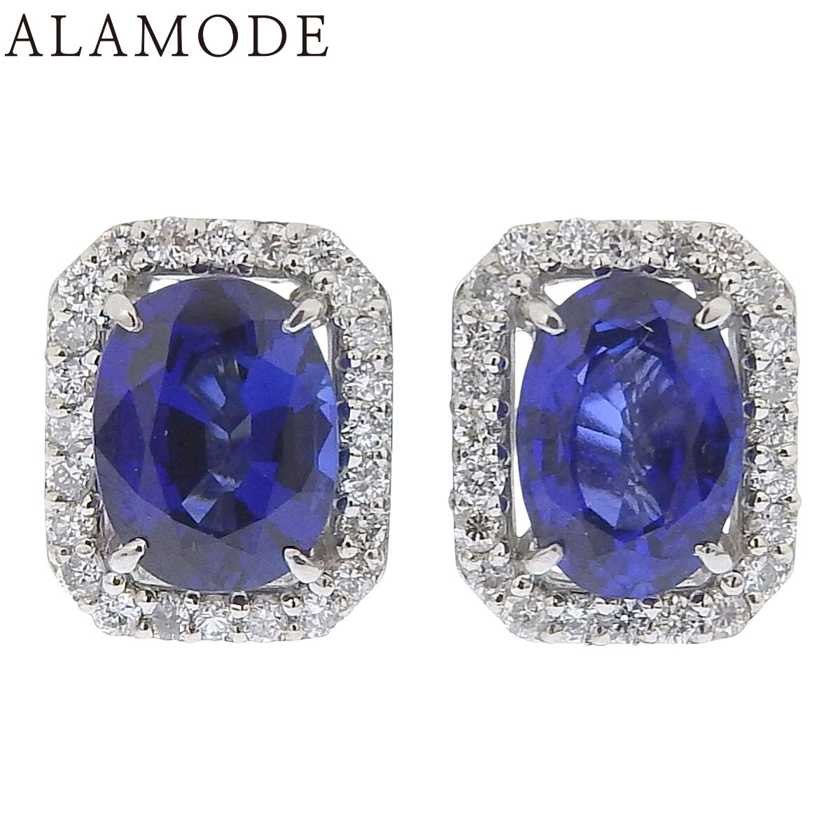 天然ブルーサファイア合計2.07ct Pt900 プラチナ ピアス　ソーティング プラチナ ピアス サファイア 合計2カラット Pt900 鑑別書付