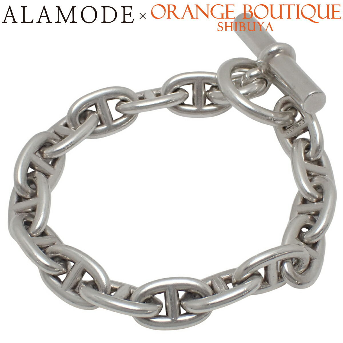 新品未使用 超希少 HERMES エルメス シェーヌダンクル TPM 28コマ HERMES - HERMES シェーヌダンクルTPM 18KYG 28コマ イエローゴールド