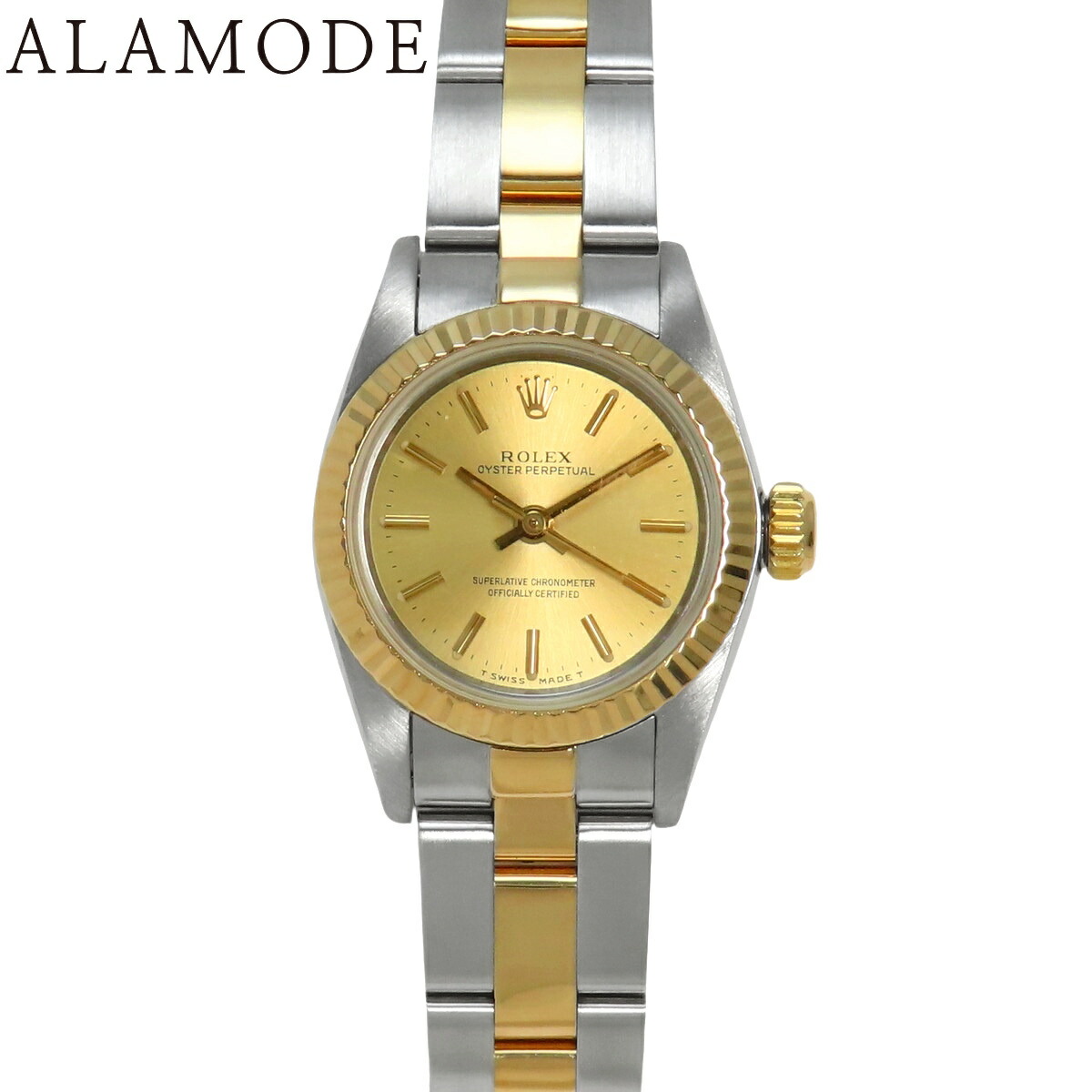 楽天市場】ロレックス オイスターパーペチュアル SS/K18WGホワイト  