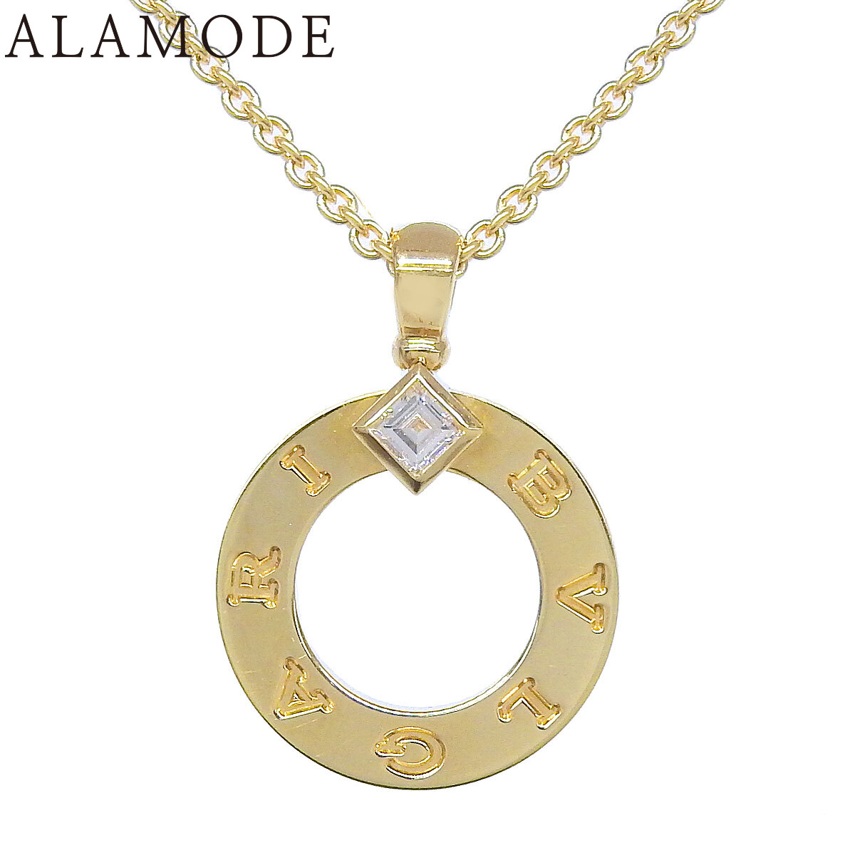 ブルガリ ゴールドサークルネックレス ブルガリ/ネックレス/ブルガリブルガリサークルネックレス/K18PG