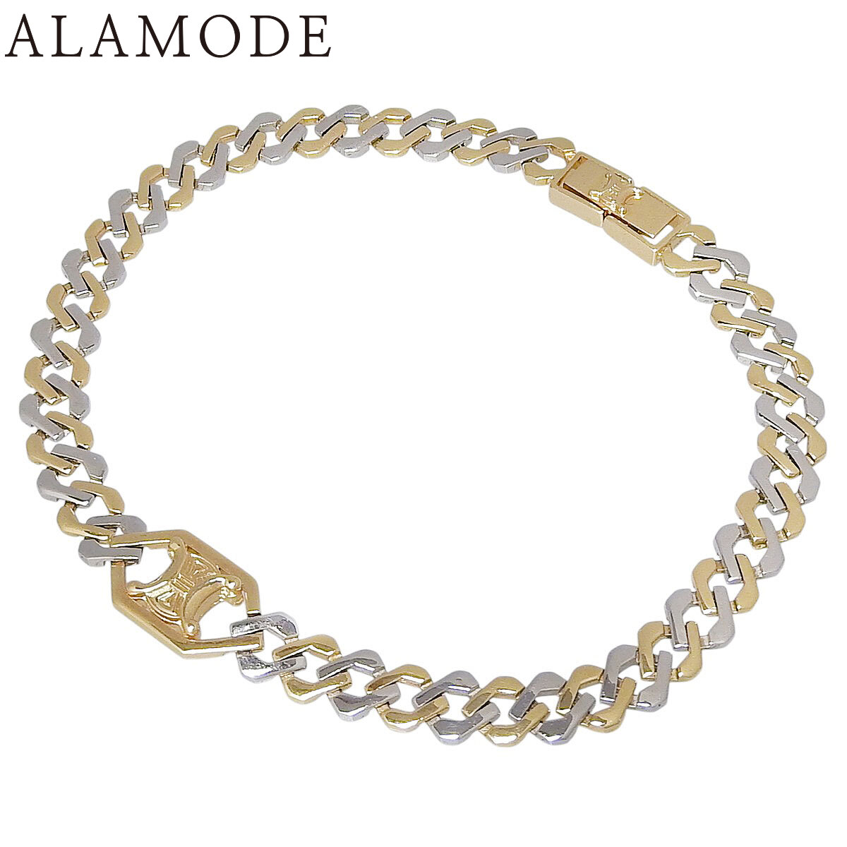 楽天市場】セリーヌ ブレスレット ミニトリオンフ ゴールドカラー 16.5