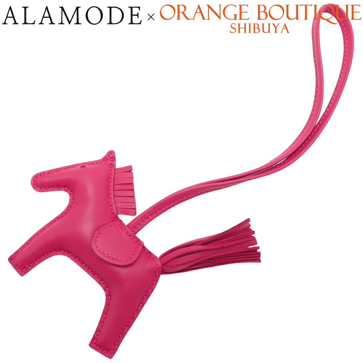 楽天市場】エルメス バッグチャーム ロデオ MM アニューミロ ローズ