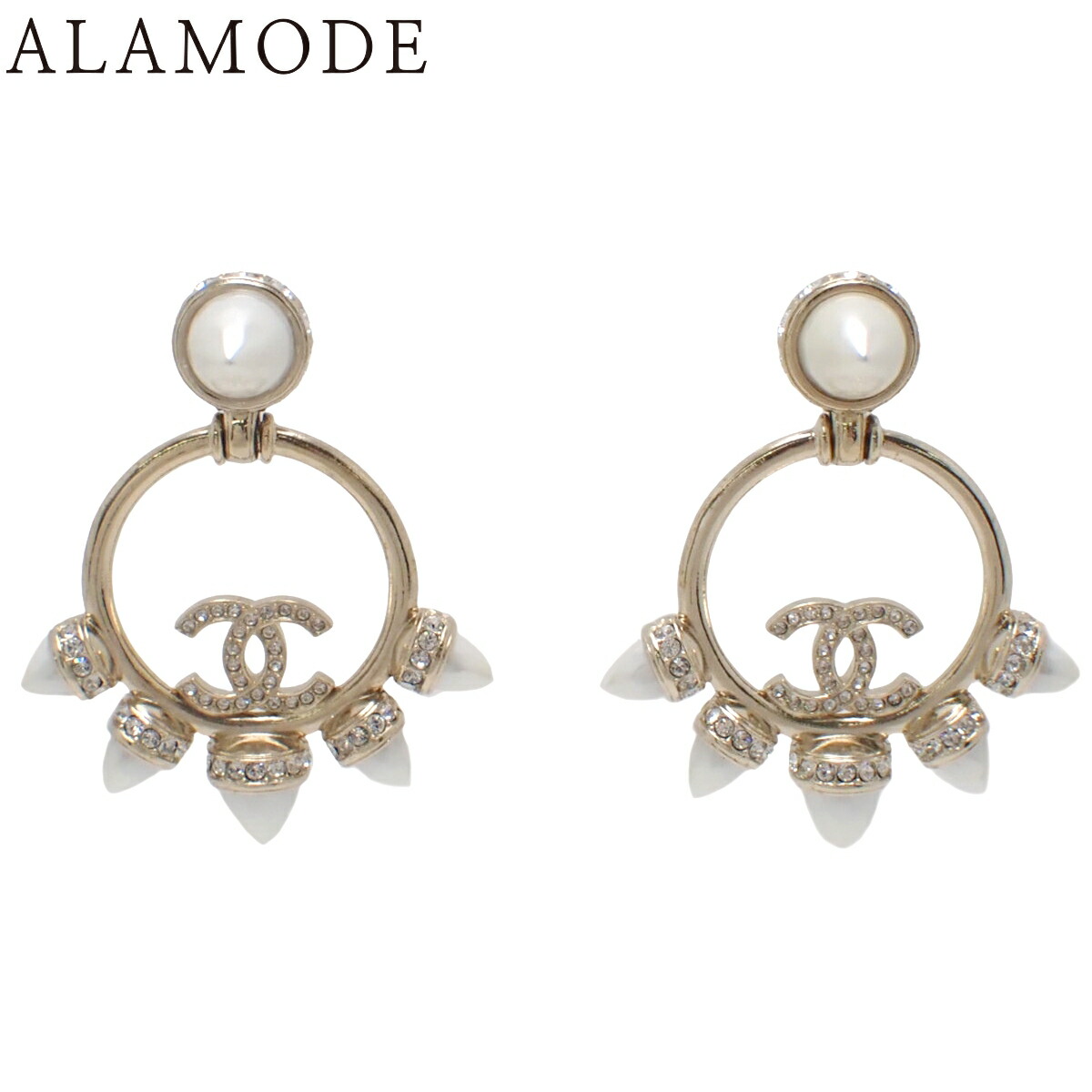 楽天市場】CHANEL(シャネル) ココマーク パール スイングピアス メタル