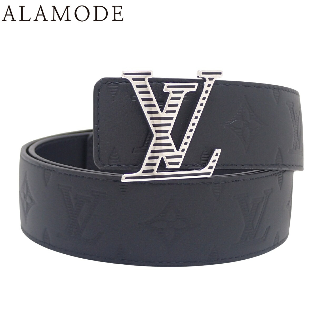 極美品Louis Vuitton グレー モノグラムベルト 楽天市場】LOUIS VUITTON ルイヴィトン M0716 ベルト・LV シャドウ
