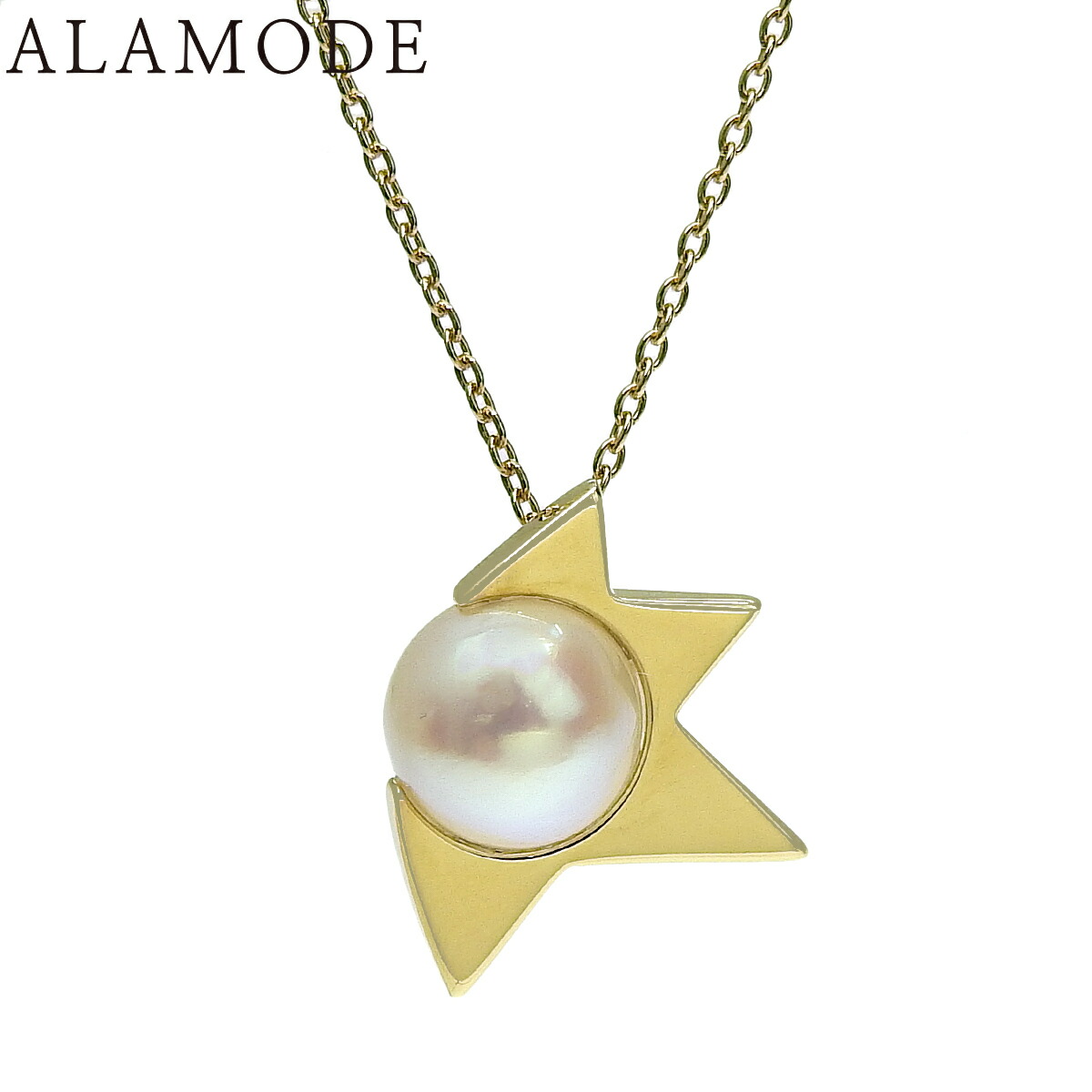 楽天市場】タサキ コメット パール ネックレス K18YG 箱付【中古  