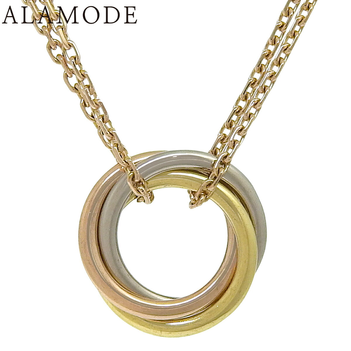 カルティエ ペンダント 18K CARTIER カルティエ ベビートリニティ ネックレス 18金 K18イエロー