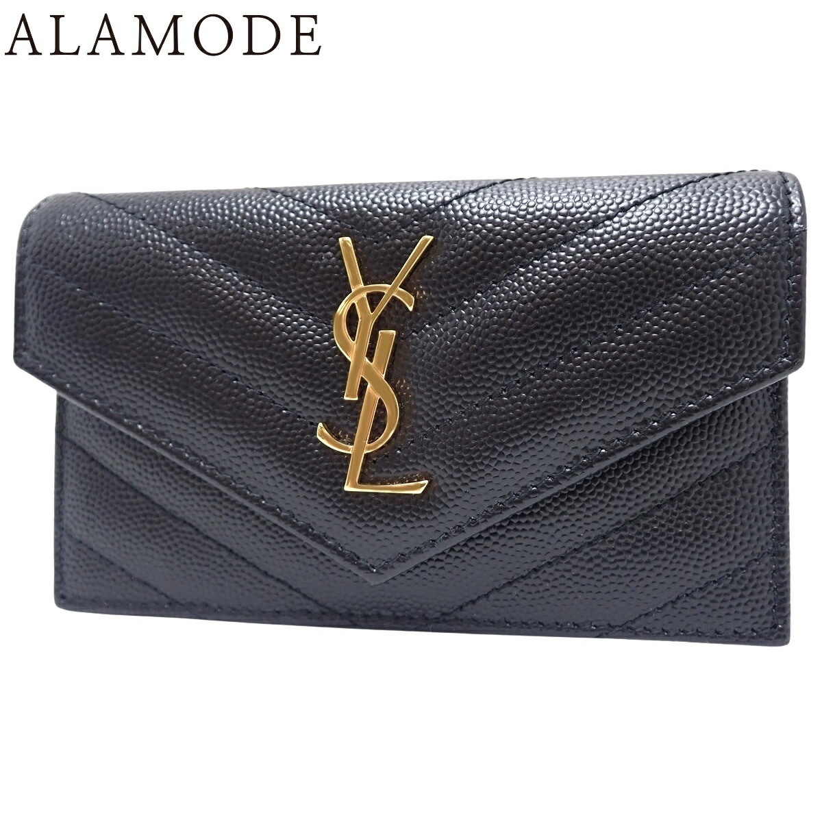 SAINT LAURENT 黒 レザー ケース・カードケース セット 40802163080-1_wm.jpg