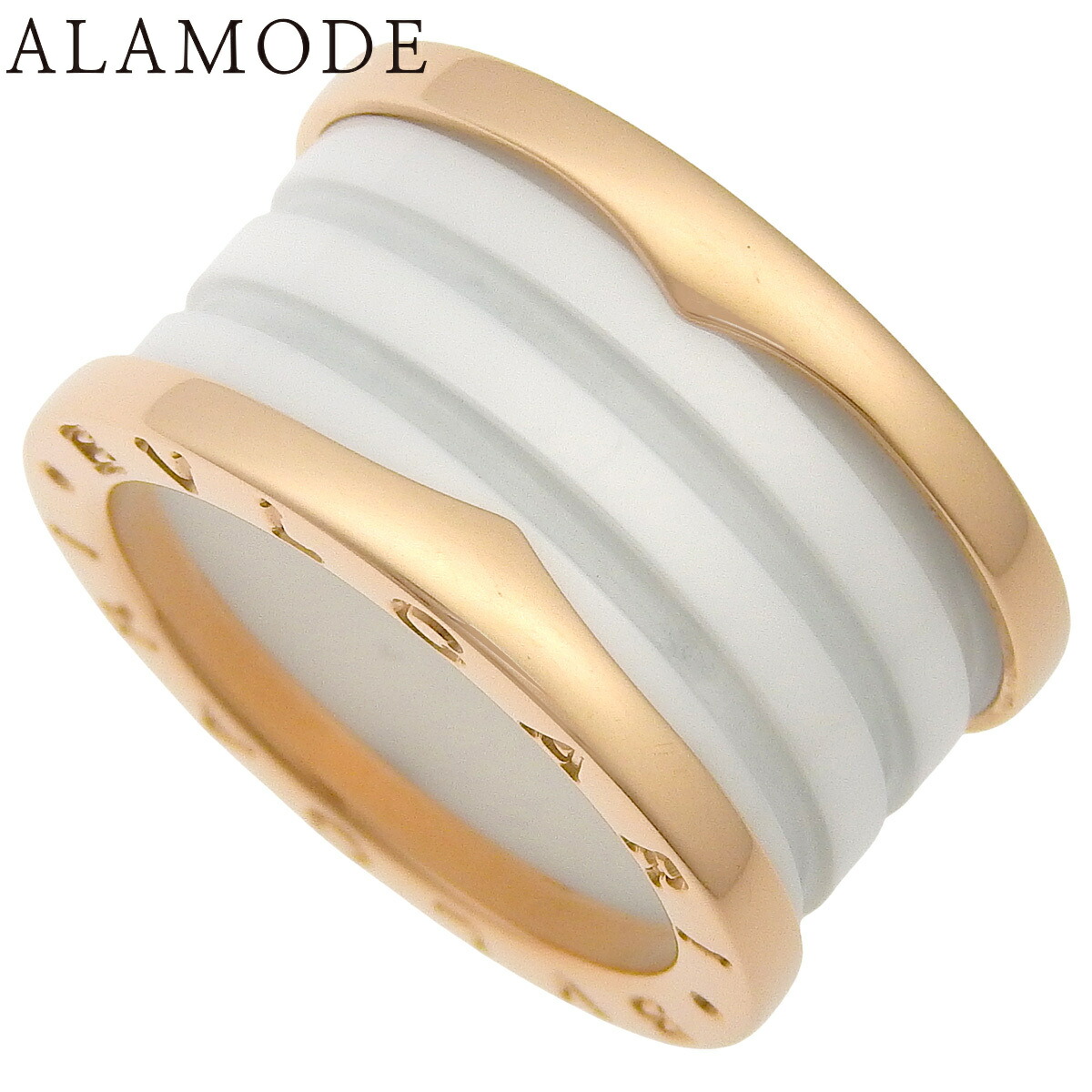 楽天市場】ブルガリ 指輪 K18PGxホワイトセラミック B.zero1 ビー