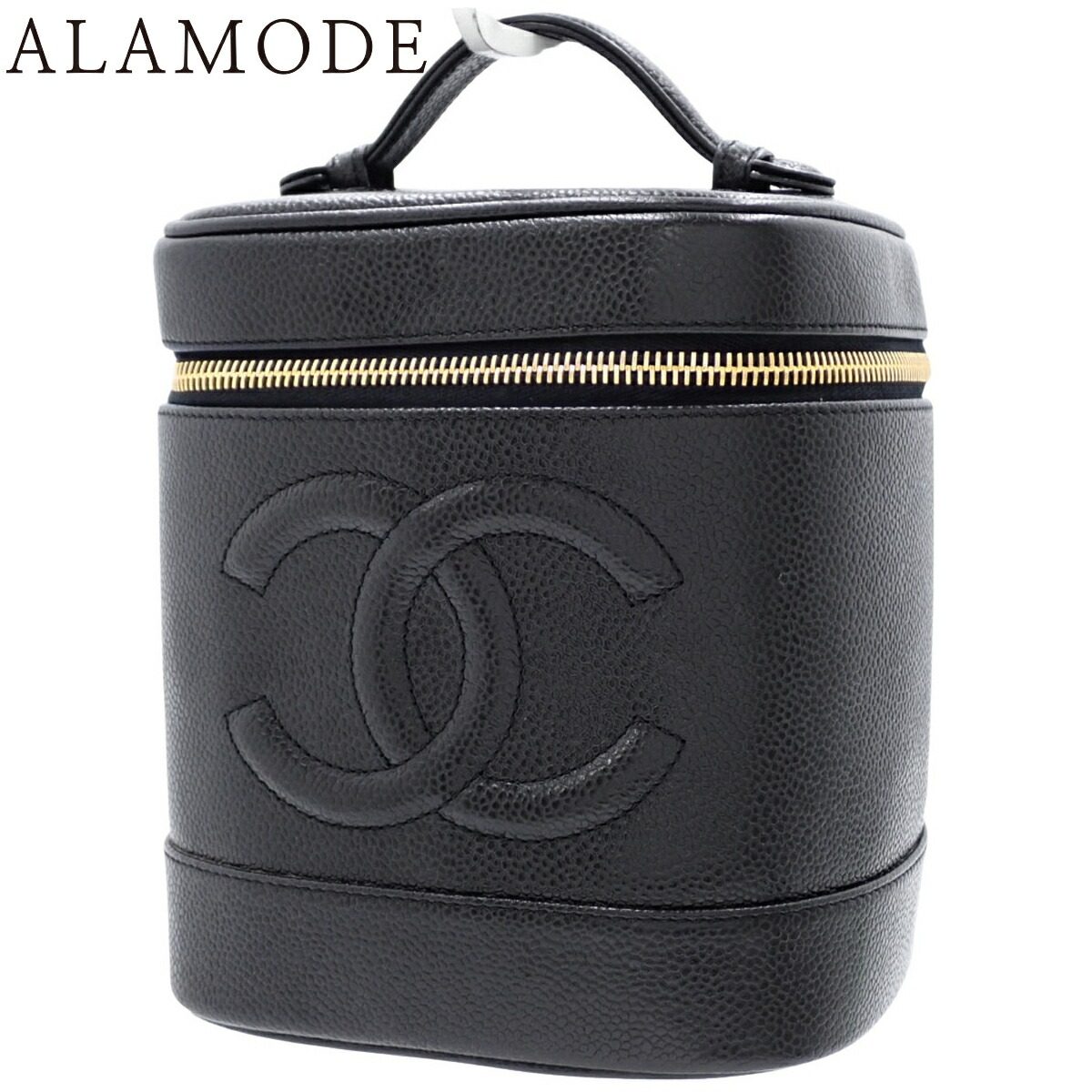 楽天市場】[返品OK] シャネル バニティバッグ キャビアスキン ブラック