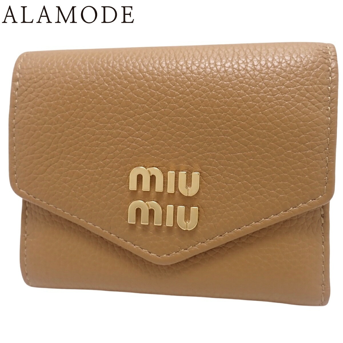 楽天市場】【ミュウミュウ】Miu Miu ロゴ レザー コンパクトウォレット